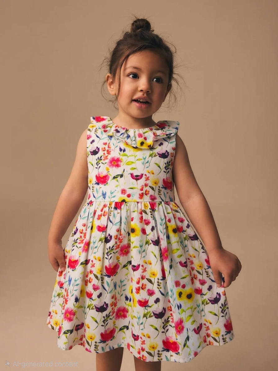 Rosabelle White Floral Summer Party Dress (3-12yrs)