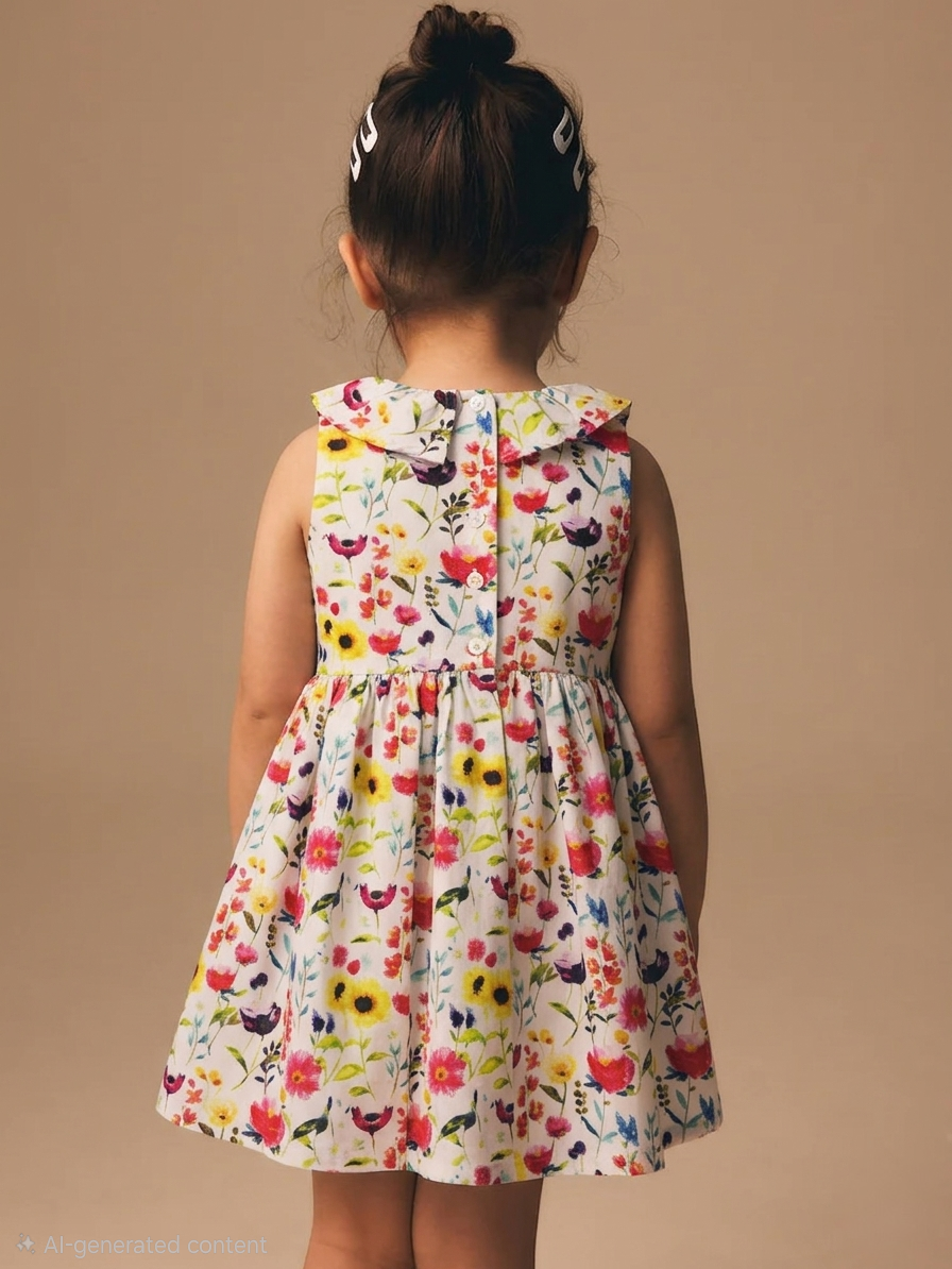 Rosabelle White Floral Summer Party Dress (3-12yrs)