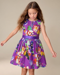 Robe de soirée d'été florale violette Rosabelle (3-12 ans)