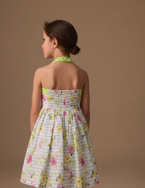 Rosabelle Pistachio Floral Summer Party Dress(3-12yrs)