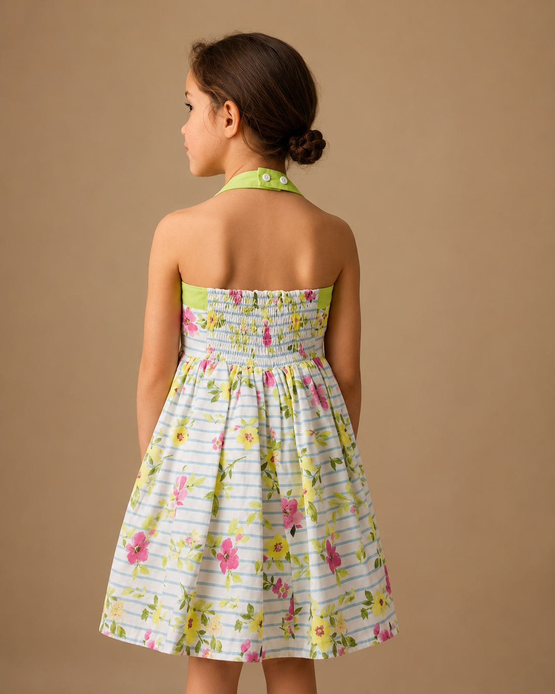 Rosabelle Pistachio Floral Summer Party Dress