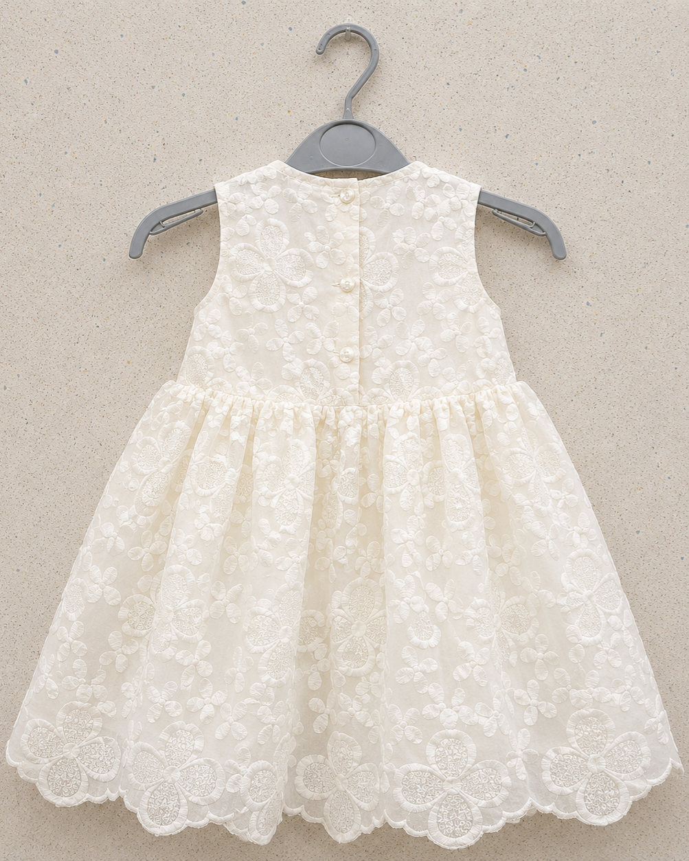 Robe Rosabelle en dentelle florale ivoire