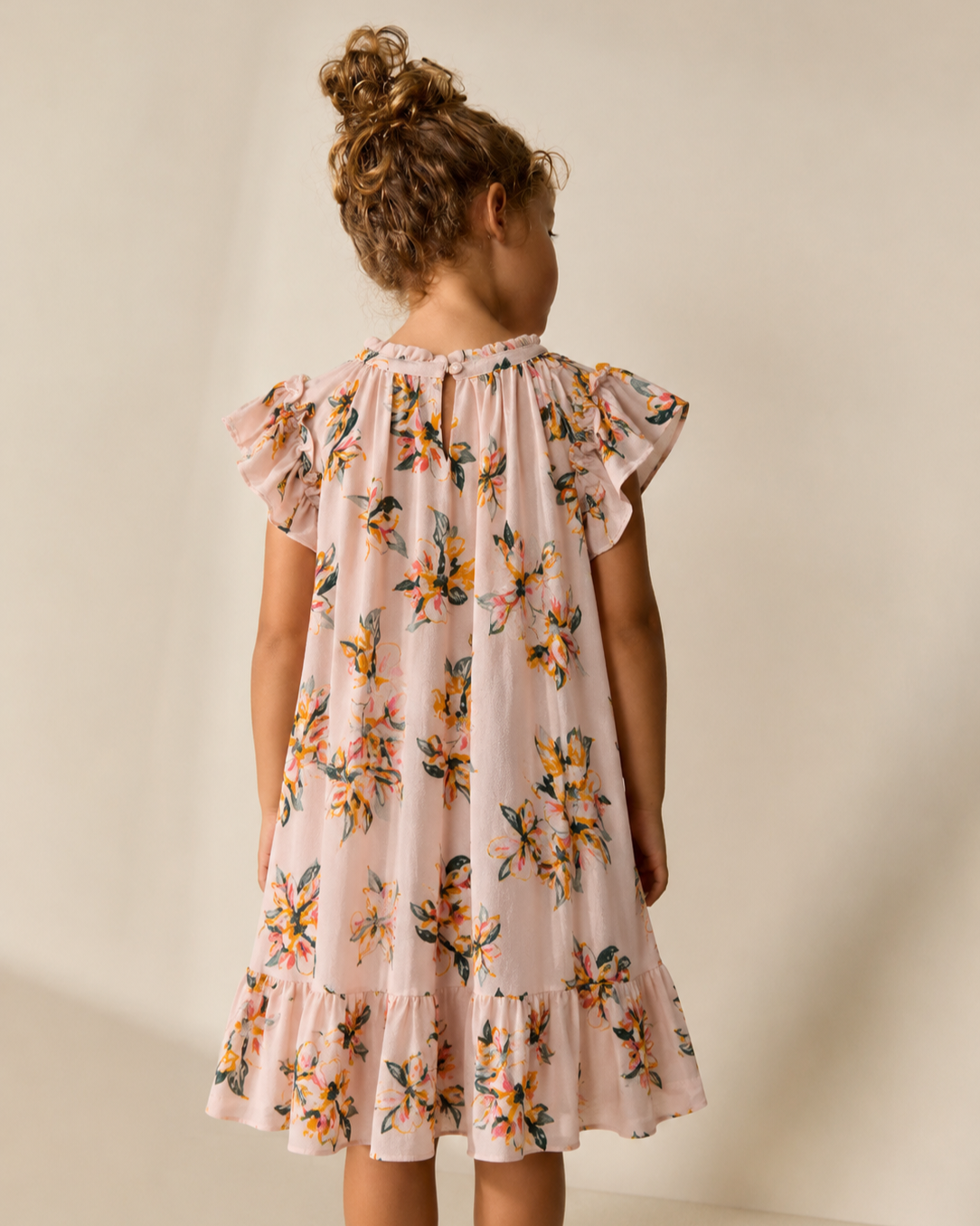 Robe à volants fleurie Rosabelle
