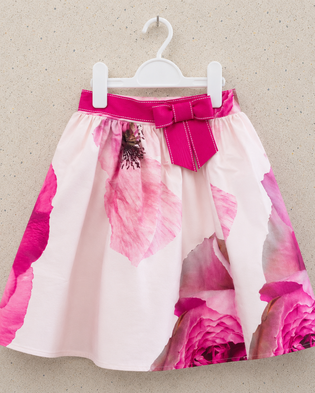 Jupe fleurie Rosabelle rose