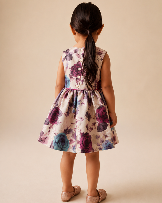 Robe florale Rosabelle Rose vintage