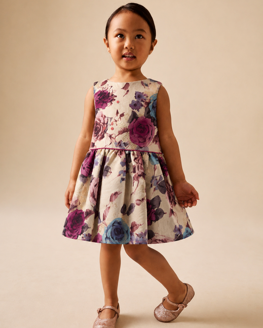 Robe florale Rosabelle Rose vintage
