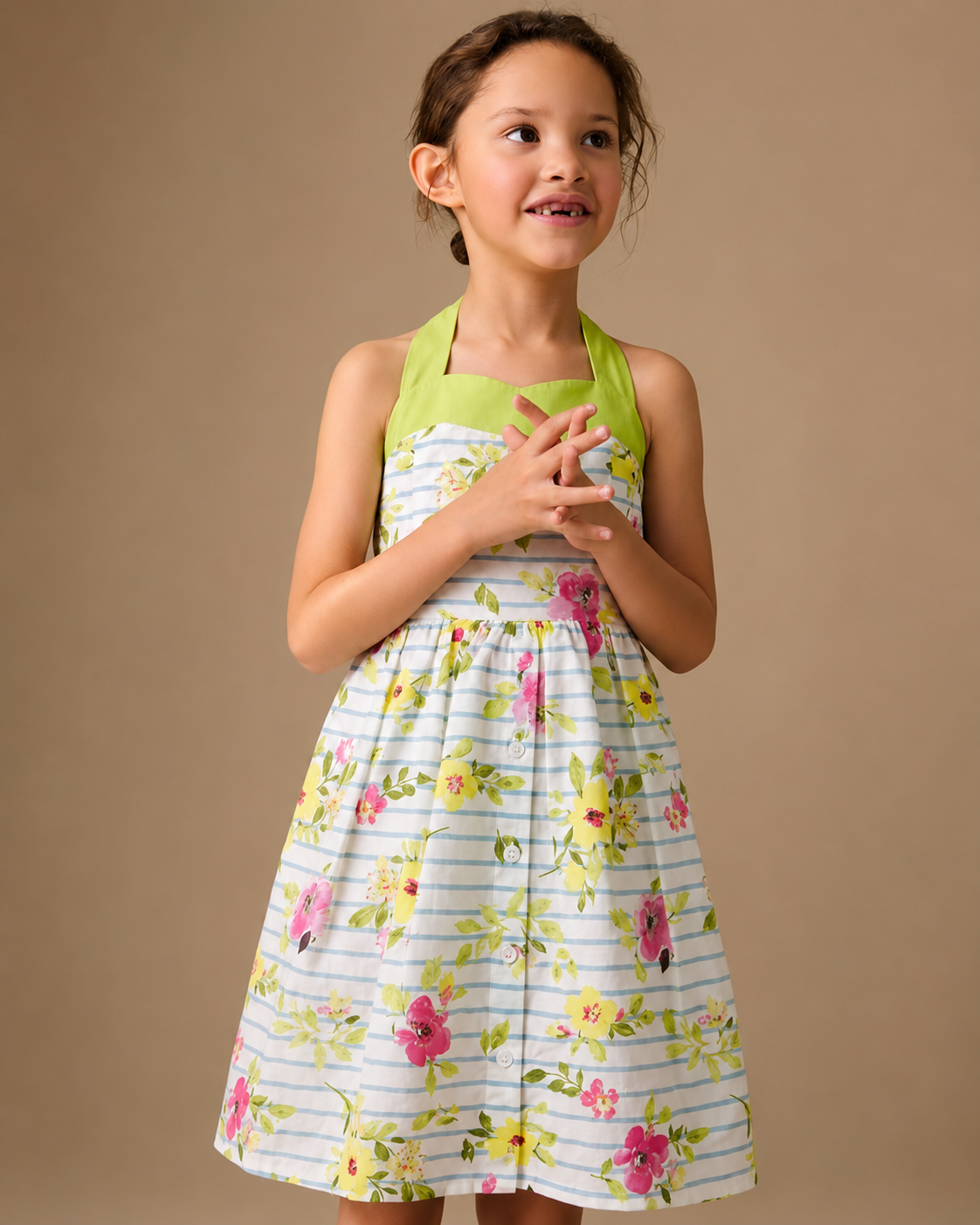 Rosabelle Pistachio Floral Summer Party Dress